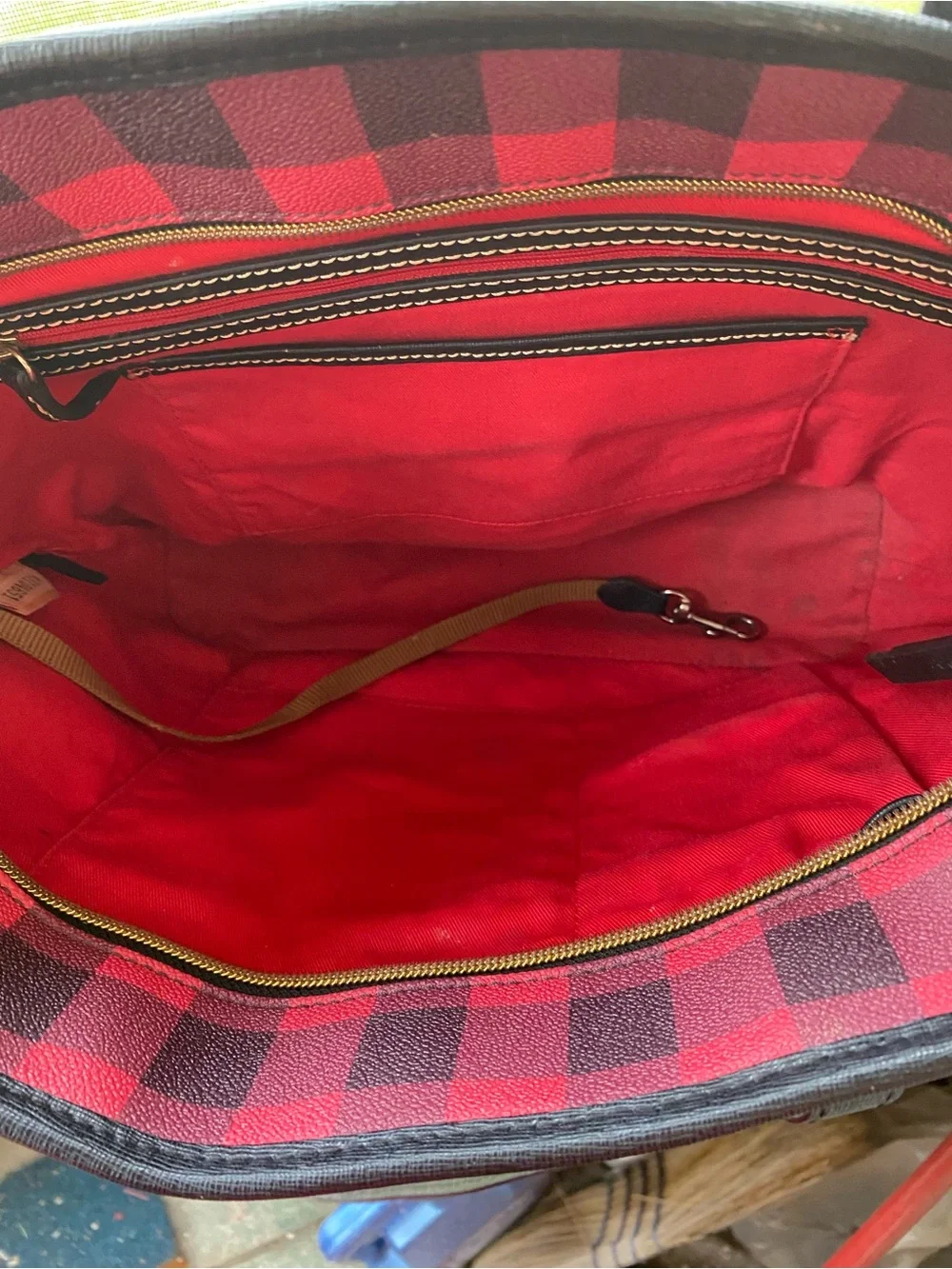 Dooney & Bourke Pink and Black Buffalo Check Tote with Matching Wallet